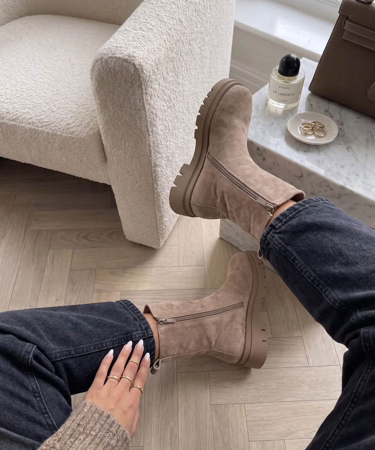 Zelaria | Chelsea boots beige